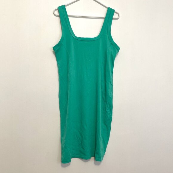 YITTY FABLETICS Body Butter Tank Dress Solid Aqua Seafoam Green Fitted Mini XXL - Picture 2 of 16